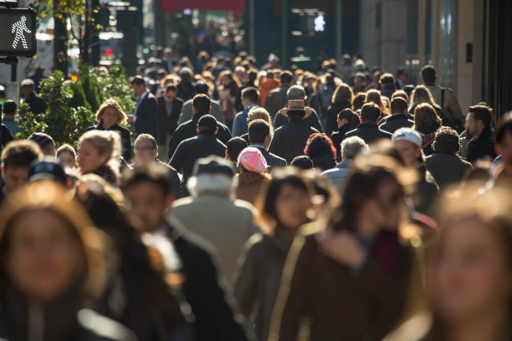 Crowded street represents the noise that business marketing needs to cut through